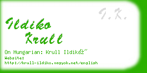 ildiko krull business card